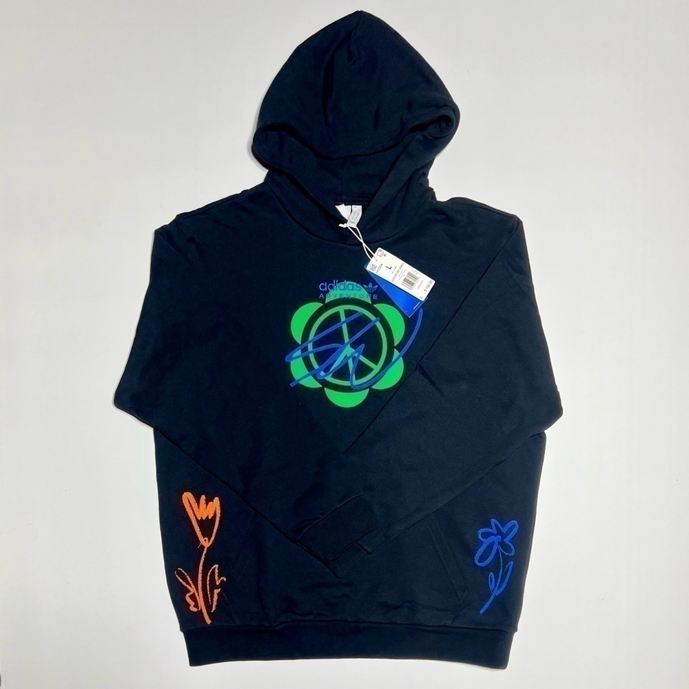 Adidas X Sean Wotherspoon Superturf Hoodie Men Sz: L Black Multicolor HI3304
